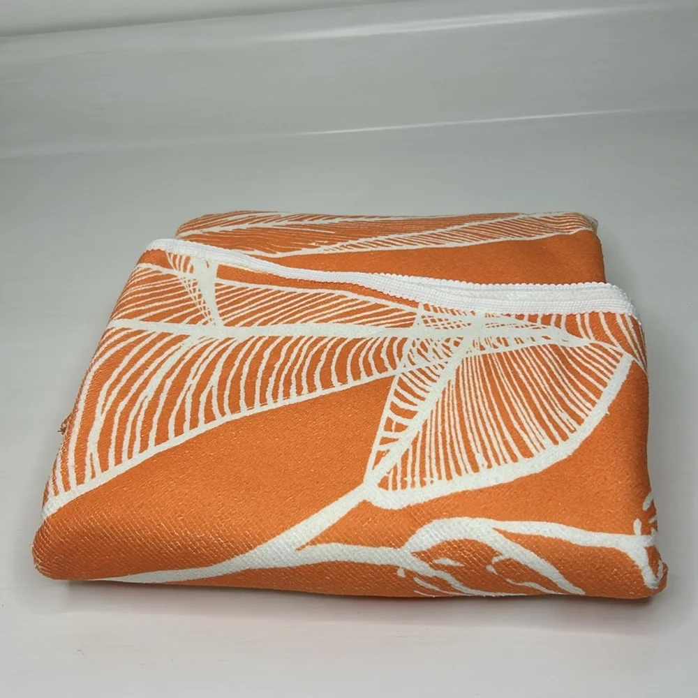 summer & rose 🏖️ Beach Roundie Round Orange Pool Towel Blanket Sarong Wrap NWT